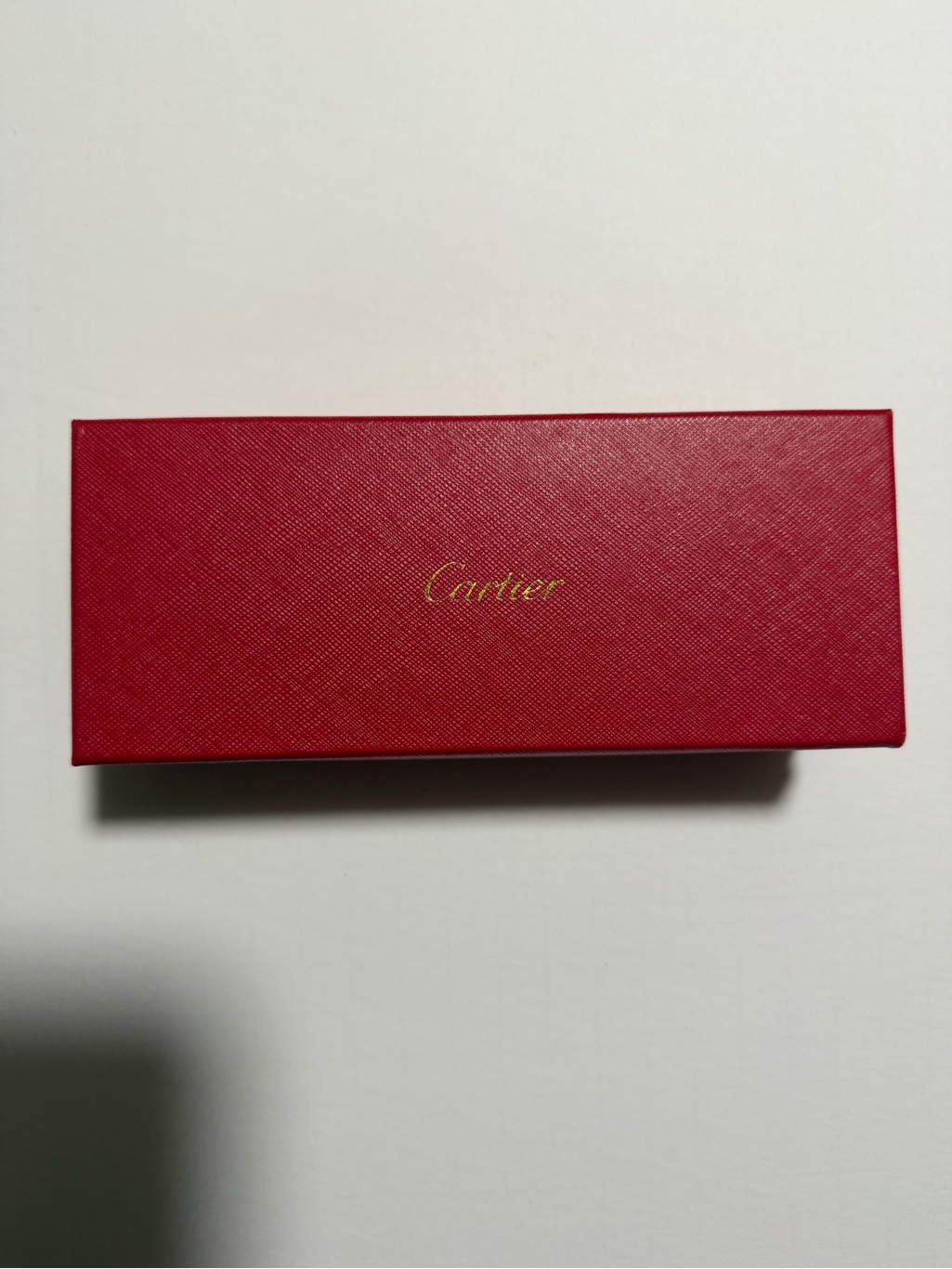 Cartier Red Watch Box With Gold Logo